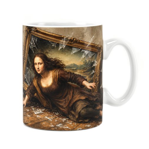 ماگ راویتا طرح مونالیزا در قاب شکسته - Mona Lisa in a Broken Frame کد 3956