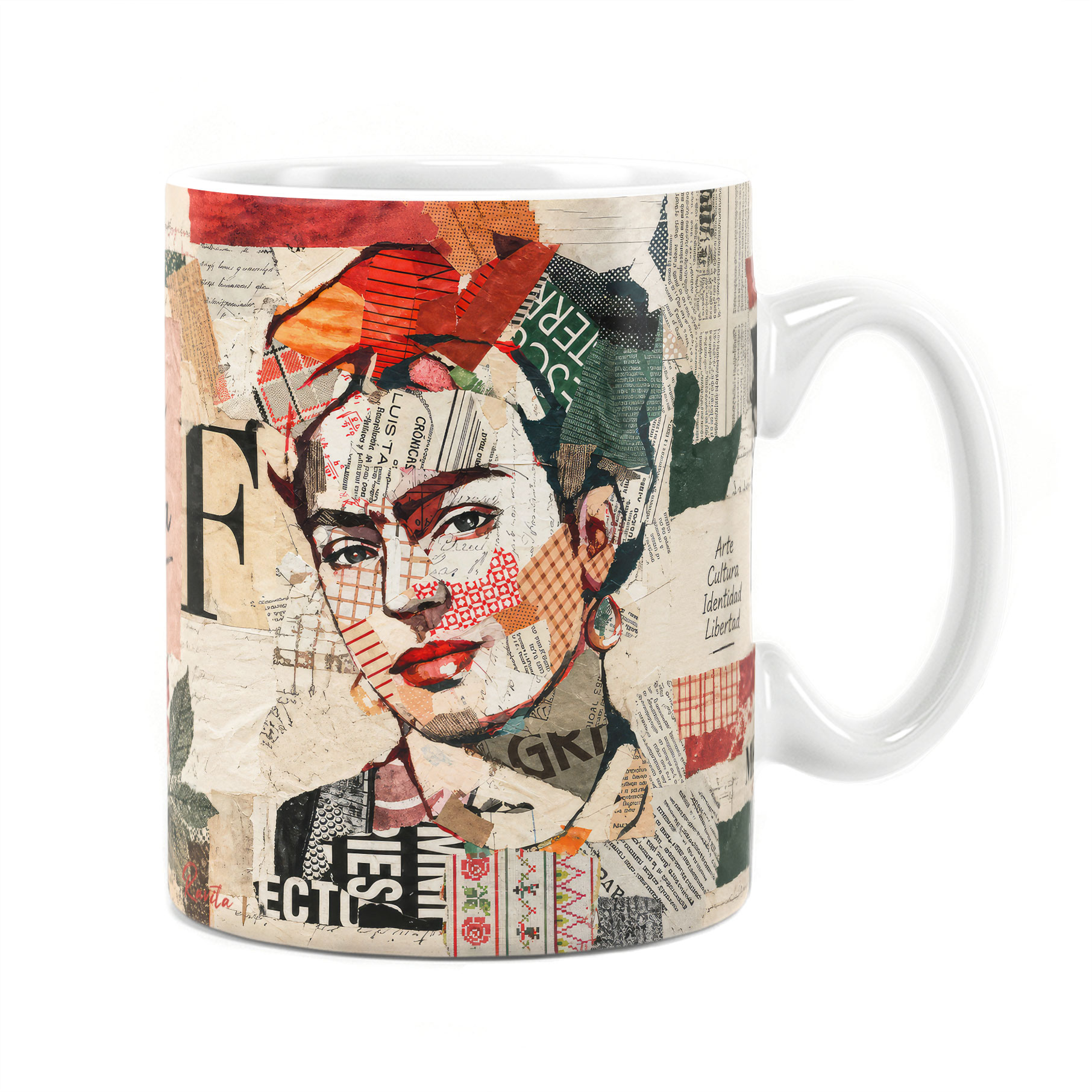 ماگ حرارتی راویتا طرح پرتره کلاژ فریدا کالو - Frida Kahlo Collage Portrait کد 3968 ماگ حرارتی راویتا طرح پرتره کلاژ فریدا کالو - Frida Kahlo Collage Portrait کد 3968
