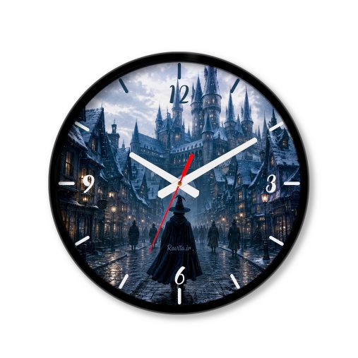 ساعت دیواری بزرگ راویتا طرح هری پاتر و شب برفی - Harry Potter and the Snowy Night کد 3863