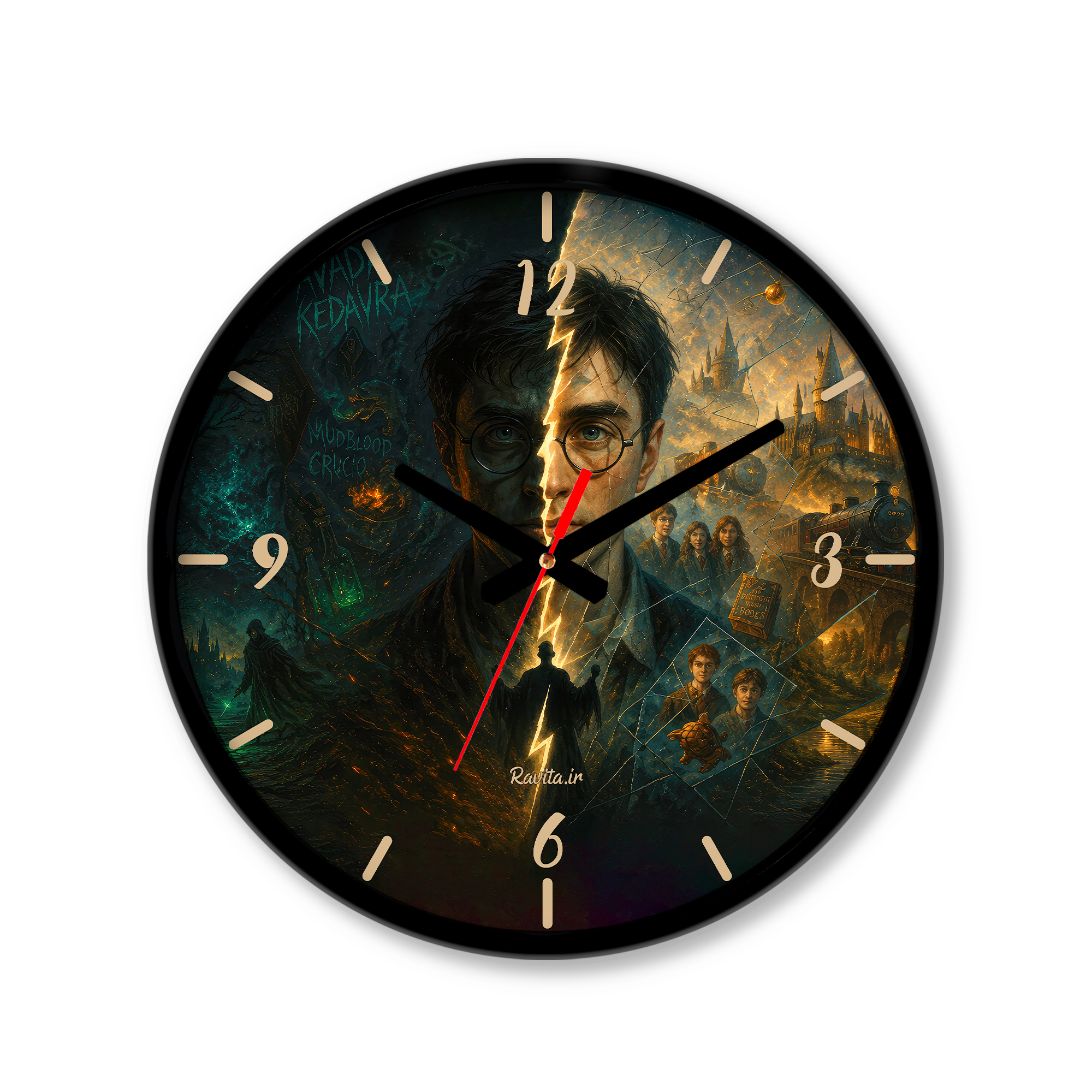 ساعت رومیزی دیواری راویتا طرح هری پاتر دو سوی سرنوشت - Harry Potter Two Sides of Destiny کد 3851 ساعت رومیزی دیواری راویتا طرح هری پاتر دو سوی سرنوشت - Harry Potter Two Sides of Destiny کد 3851