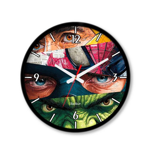 ساعت رومیزی دیواری راویتا طرح ابرقهرمانان مارول - Marvel Superheroes Iron Man,Spider-Man,Captain America & Hulk کد 3899