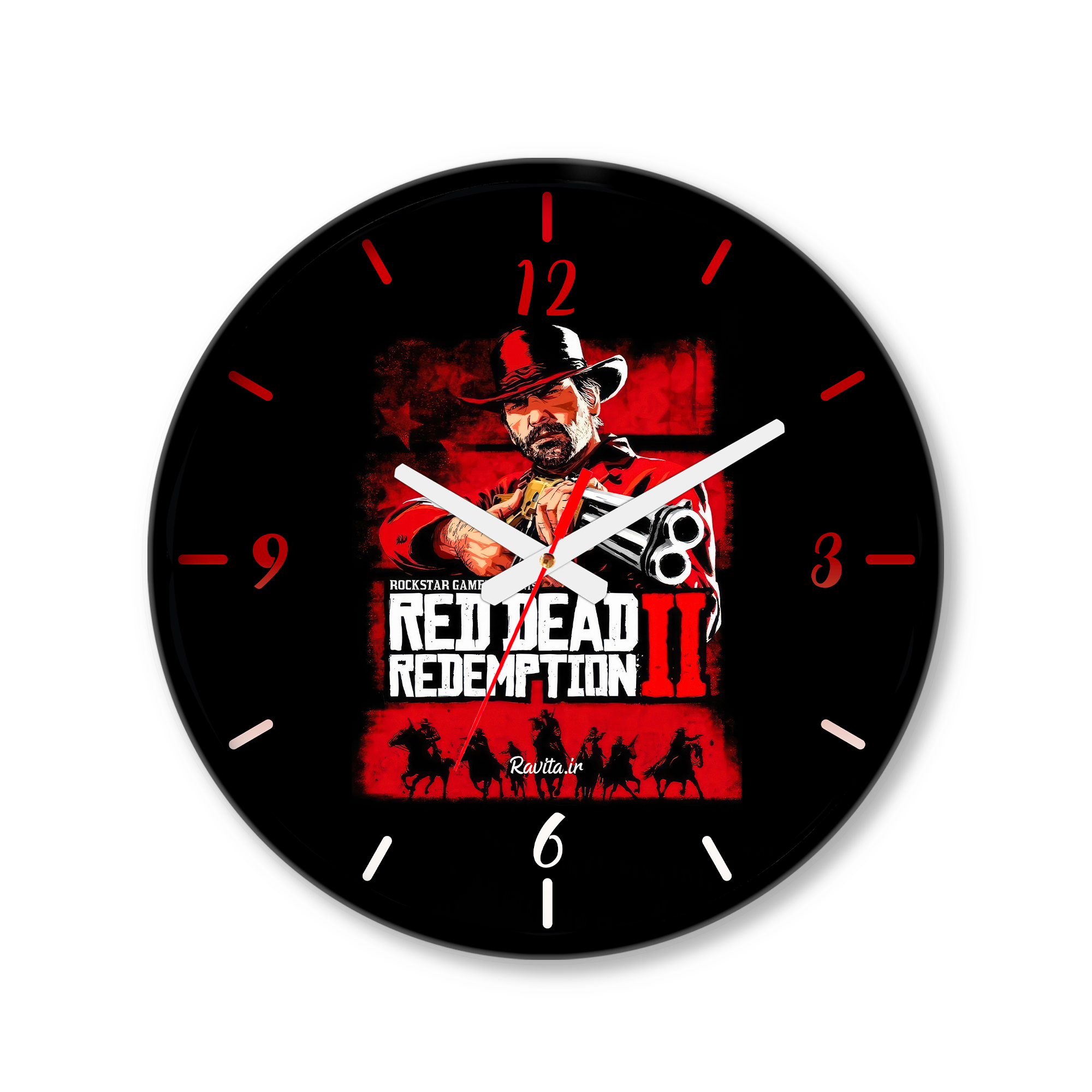 ساعت رومیزی دیواری راویتا طرح آرتور مورگان رد دد ردمپشن ۲ - Red Dead Redemption 2 کد 3919 ساعت رومیزی دیواری راویتا طرح آرتور مورگان رد دد ردمپشن ۲ - Red Dead Redemption 2 کد 3919
