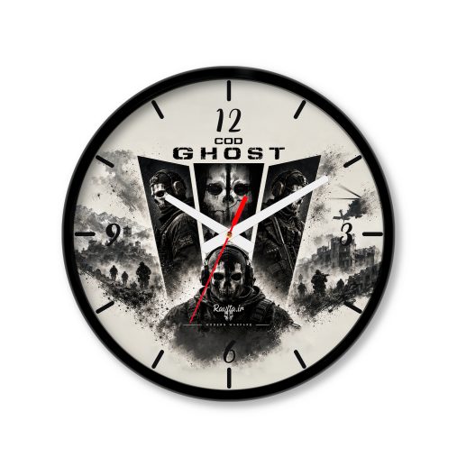 ساعت دیواری بزرگ راویتا طرح گوست کال اف دیوتی - Ghost Call of Duty کد 3924