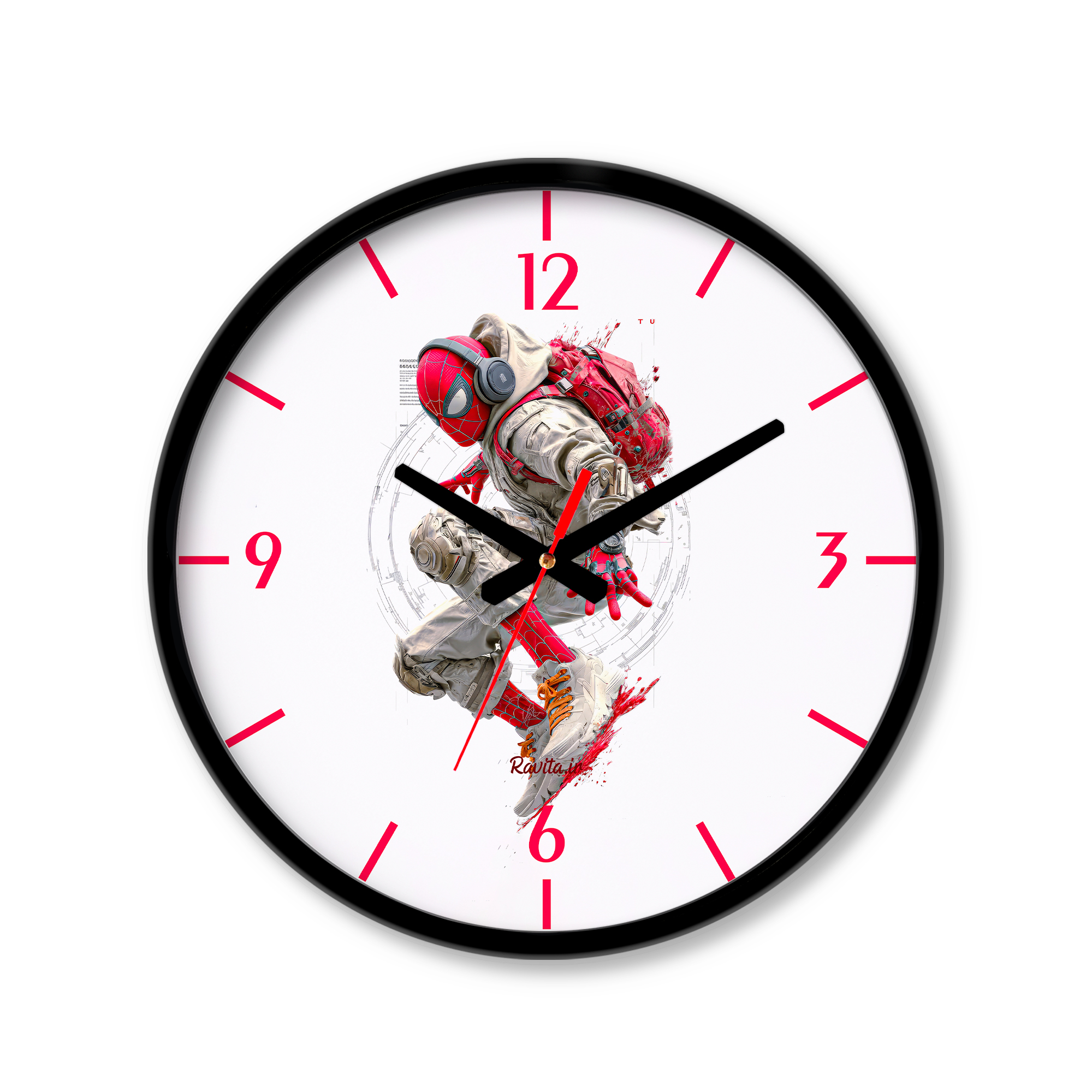 ساعت رومیزی دیواری راویتا طرح مرد عنکبوتی لباس فضایی - Spider-Man Space Suit کد 3929 ساعت رومیزی دیواری راویتا طرح مرد عنکبوتی لباس فضایی - Spider-Man Space Suit کد 3929