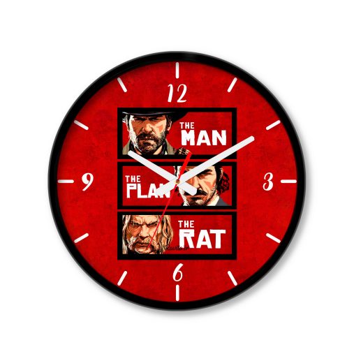 ساعت رومیزی دیواری راویتا طرح آرتورمورگان داچ ون‌درلیند و مایکا بل رد دد ردمپشن ۲ Red Dead Redemption 2 کد 3931