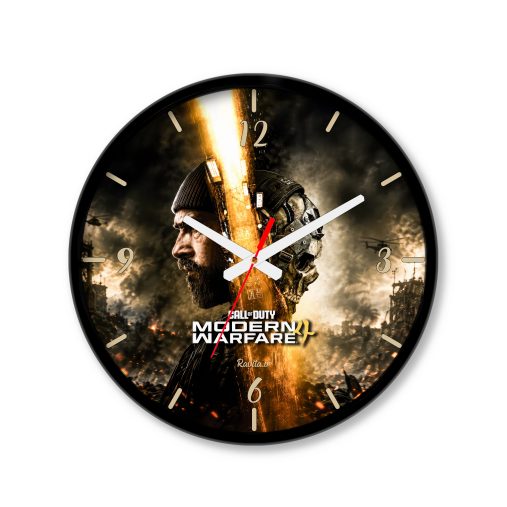 ساعت رومیزی دیواری راویتا طرح کاپیتان پرایس و گوست کال آف دیوتی مدرن وارفر- Captain Price & Ghost Call of Duty Modern Warfare کد 3932