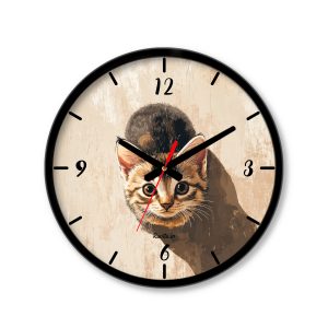 ساعت دیواری بزرگ راویتا طرح بچهگربه کنجکاو - Curious Kitten کد 3945 ساعت دیواری بزرگ راویتا طرح بچهگربه کنجکاو - Curious Kitten کد 3945