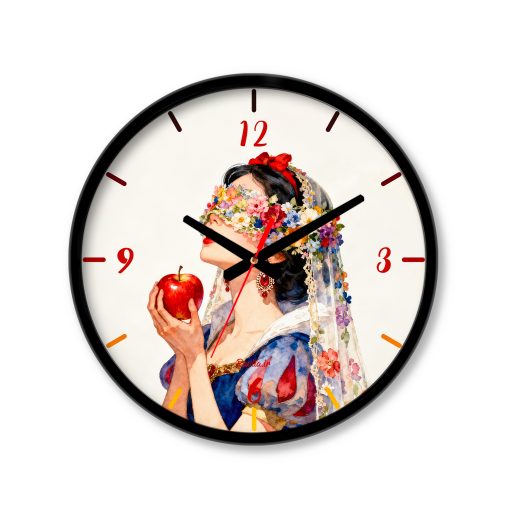 ساعت دیواری بزرگ راویتا طرح سفیدبرفی و سیب سرخ - Snow White and the Red Apple کد 3950