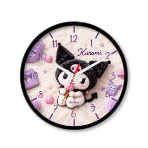 ساعت دیواری بزرگ راویتا طرح کرومی با بستنی - Kuromi with Ice Cream کد 3954 ساعت دیواری بزرگ راویتا طرح کرومی با بستنی - Kuromi with Ice Cream کد 3954