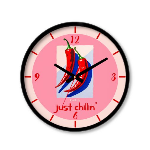 ساعت دیواری بزرگ راویتا طرح فلفل‌های قرمز- Just Chillin کد 3960