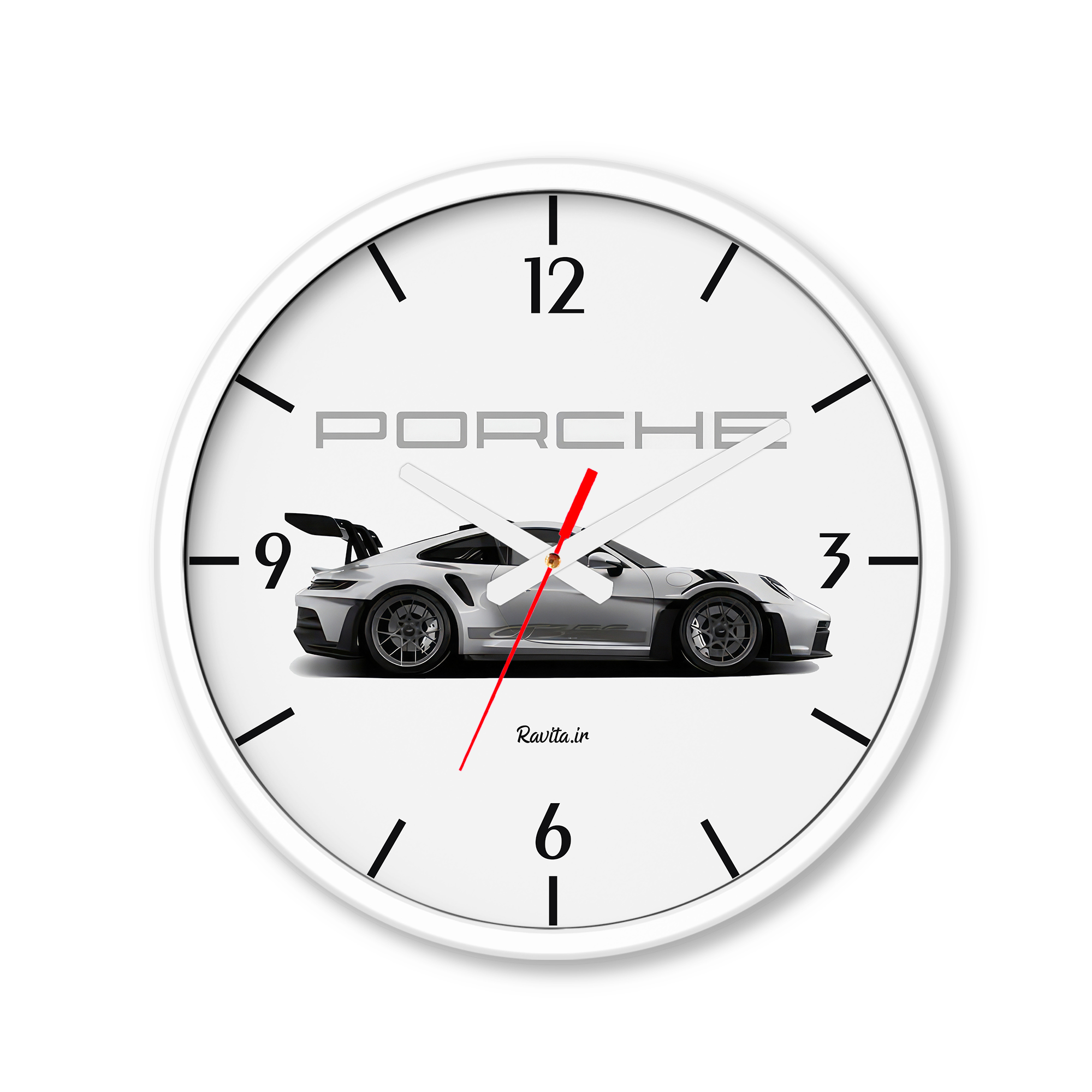 ساعت رومیزی دیواری راویتا طرح پورشه - Porsche 911 GT3 RS کد 3877 ساعت رومیزی دیواری راویتا طرح پورشه - Porsche 911 GT3 RS کد 3877