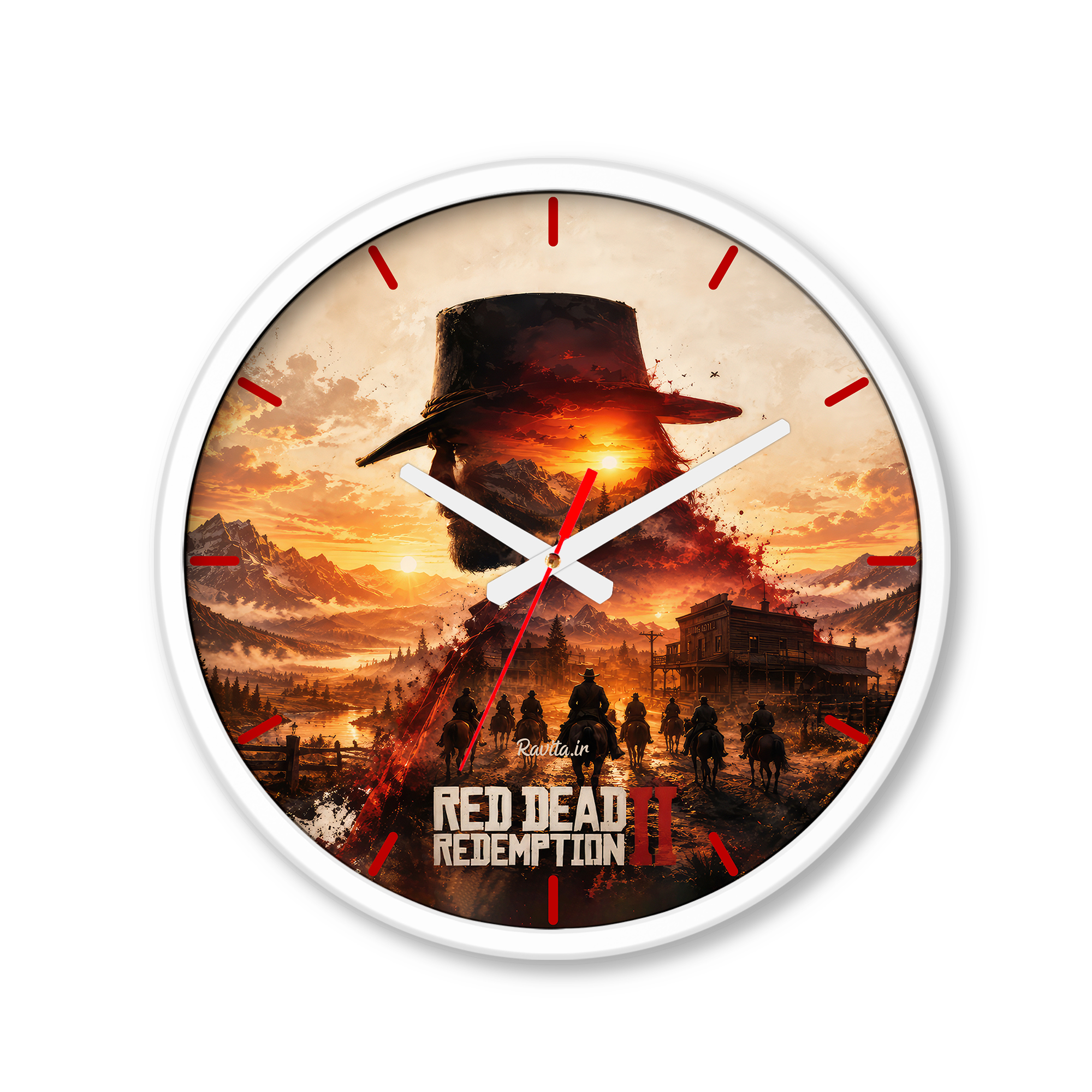 ساعت رومیزی دیواری راویتا طرح آرتور مورگان رد دد ردمپشن۲ - Red Dead Redemption 2 کد 3900 ساعت رومیزی دیواری راویتا طرح آرتور مورگان رد دد ردمپشن۲ - Red Dead Redemption 2 کد 3900