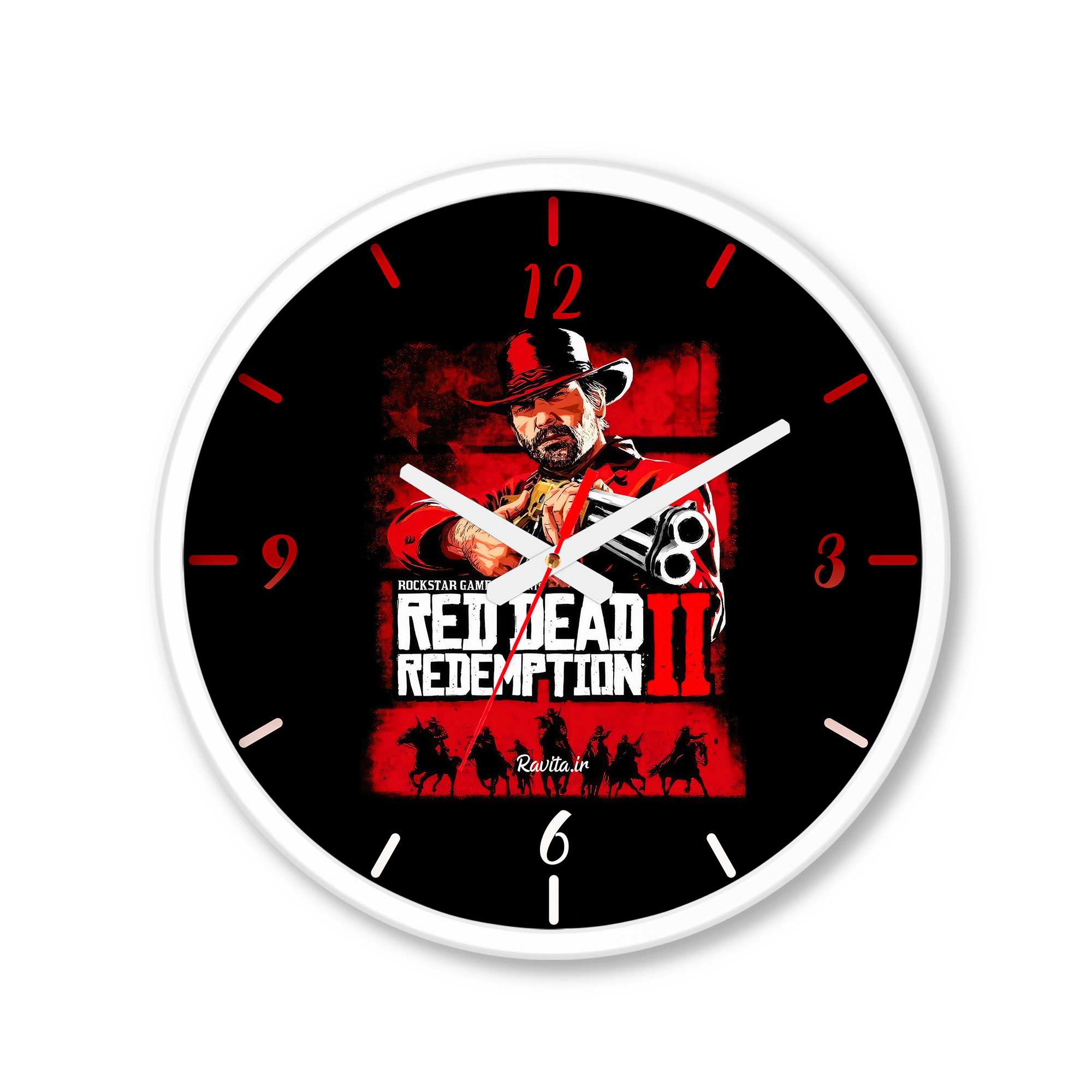 ساعت رومیزی دیواری راویتا طرح آرتور مورگان رد دد ردمپشن ۲ - Red Dead Redemption 2 کد 3919 ساعت رومیزی دیواری راویتا طرح آرتور مورگان رد دد ردمپشن ۲ - Red Dead Redemption 2 کد 3919