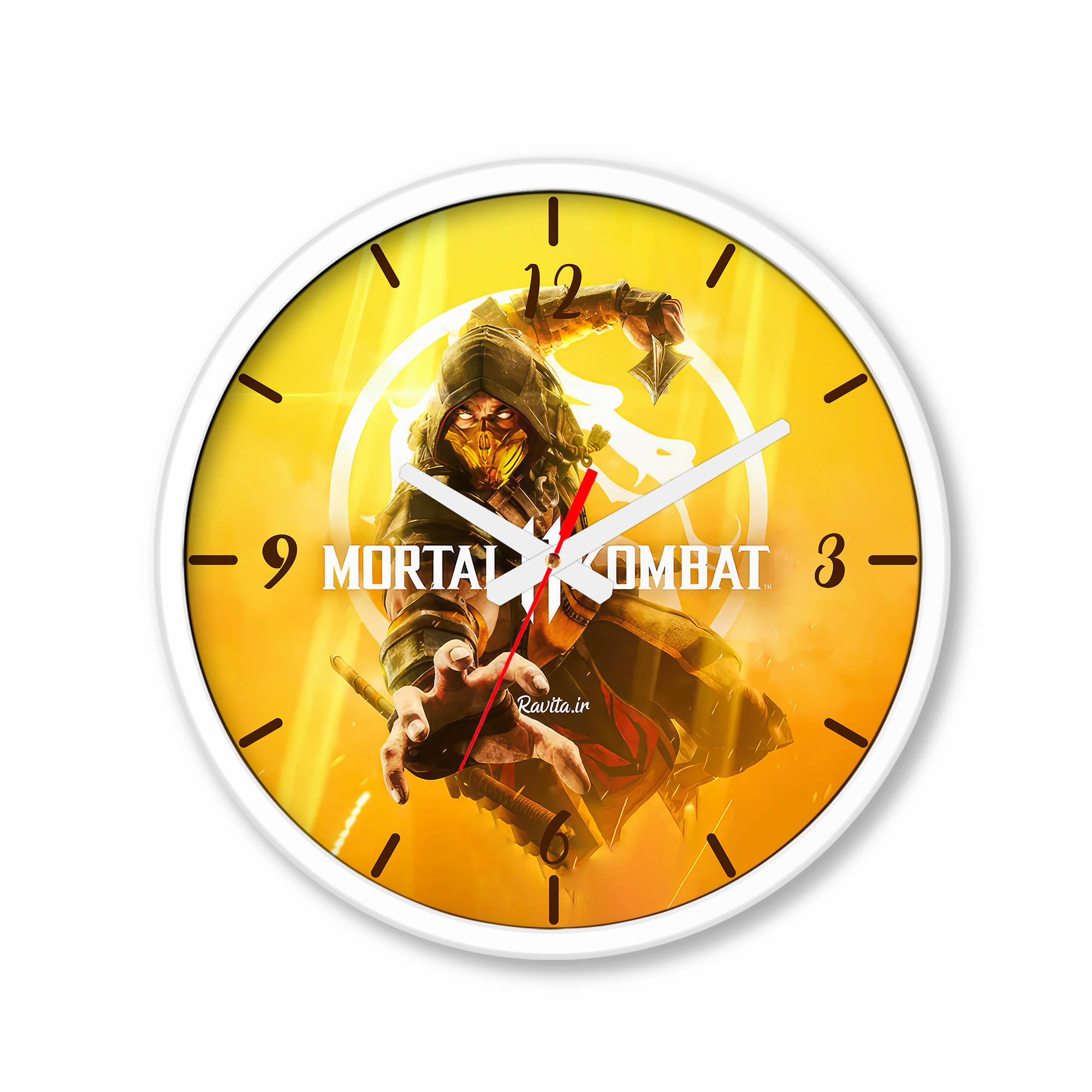 ساعت رومیزی دیواری راویتا طرح اسکورپیون مورتال کامبت - Scorpion Mortal Kombat 11 کد 3921 ساعت رومیزی دیواری راویتا طرح اسکورپیون مورتال کامبت - Scorpion Mortal Kombat 11 کد 3921