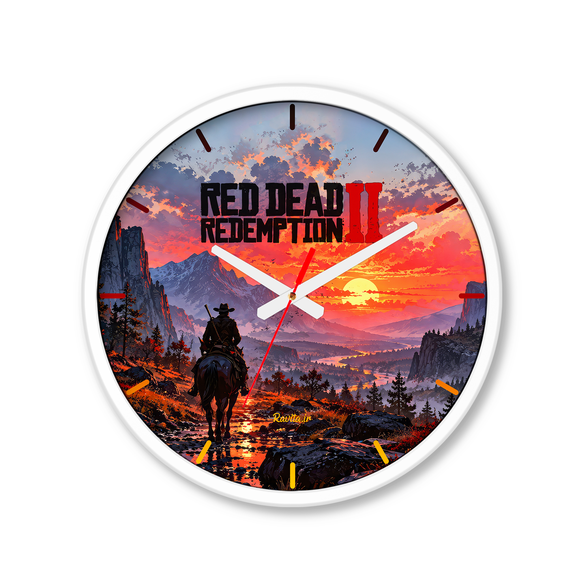 ساعت رومیزی دیواری راویتا طرح رد دد ردمپشن ۲ - Red Dead Redemption 2 کد 3925 ساعت رومیزی دیواری راویتا طرح رد دد ردمپشن ۲ - Red Dead Redemption 2 کد 3925