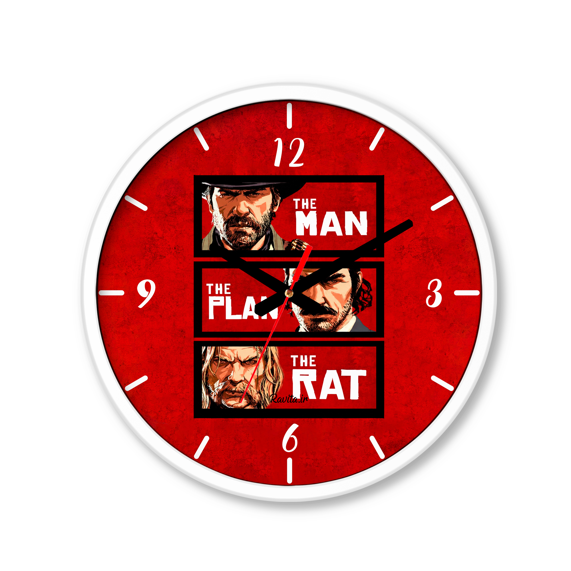 ساعت رومیزی دیواری راویتا طرح آرتورمورگان داچ وندرلیند و مایکا بل رد دد ردمپشن ۲ Red Dead Redemption 2 کد 3931 ساعت رومیزی دیواری راویتا طرح آرتورمورگان داچ وندرلیند و مایکا بل رد دد ردمپشن ۲ Red Dead Redemption 2 کد 3931