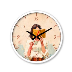 ساعت دیواری بزرگ راویتا طرح دختر کتابخوان و فنجان قهوه - Reading Girl with a Cup of Coffee کد 3944 ساعت دیواری بزرگ راویتا طرح دختر کتابخوان و فنجان قهوه - Reading Girl with a Cup of Coffee کد 3944