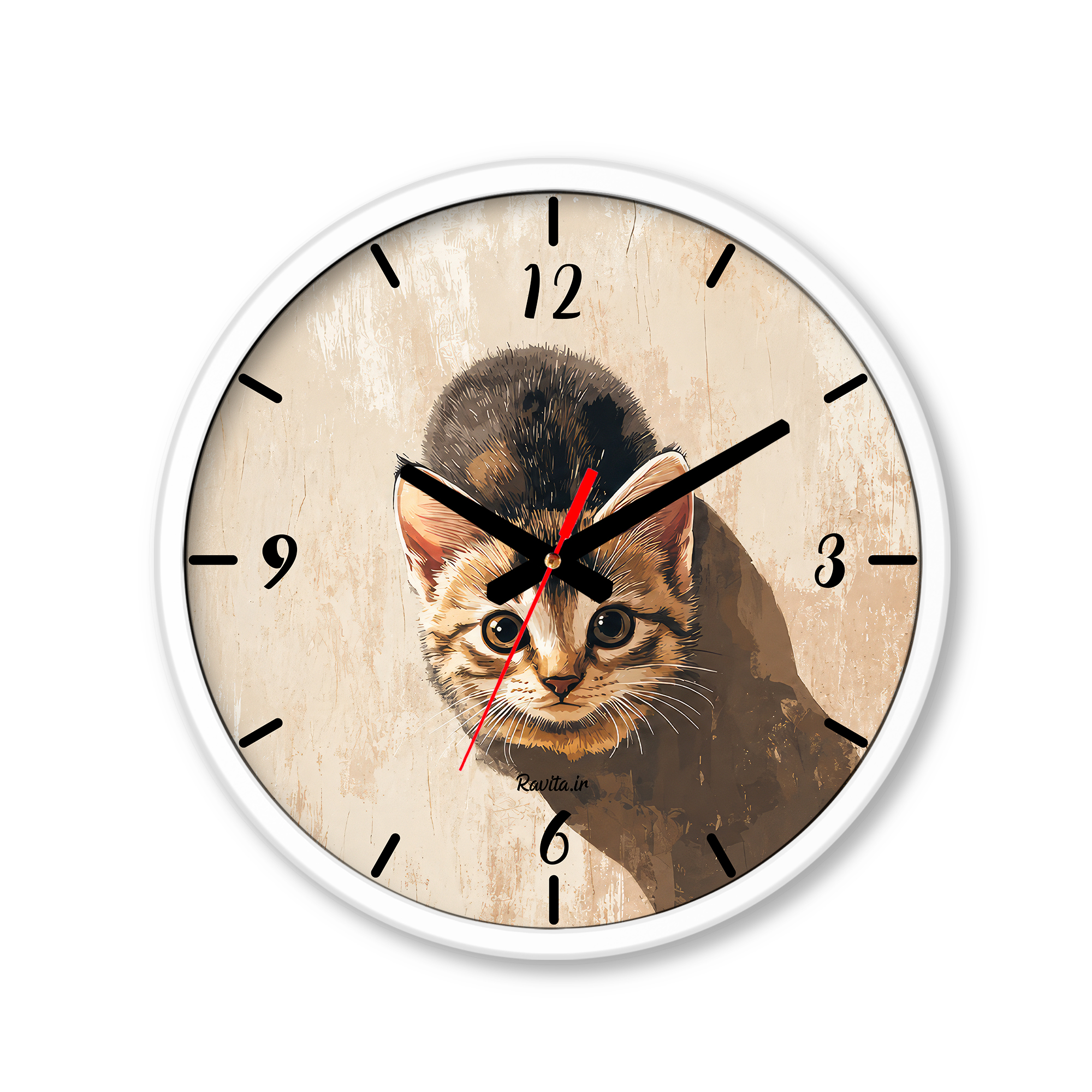 ساعت رومیزی دیواری راویتا طرح بچهگربه کنجکاو - Curious Kitten کد 3945 ساعت رومیزی دیواری راویتا طرح بچهگربه کنجکاو - Curious Kitten کد 3945