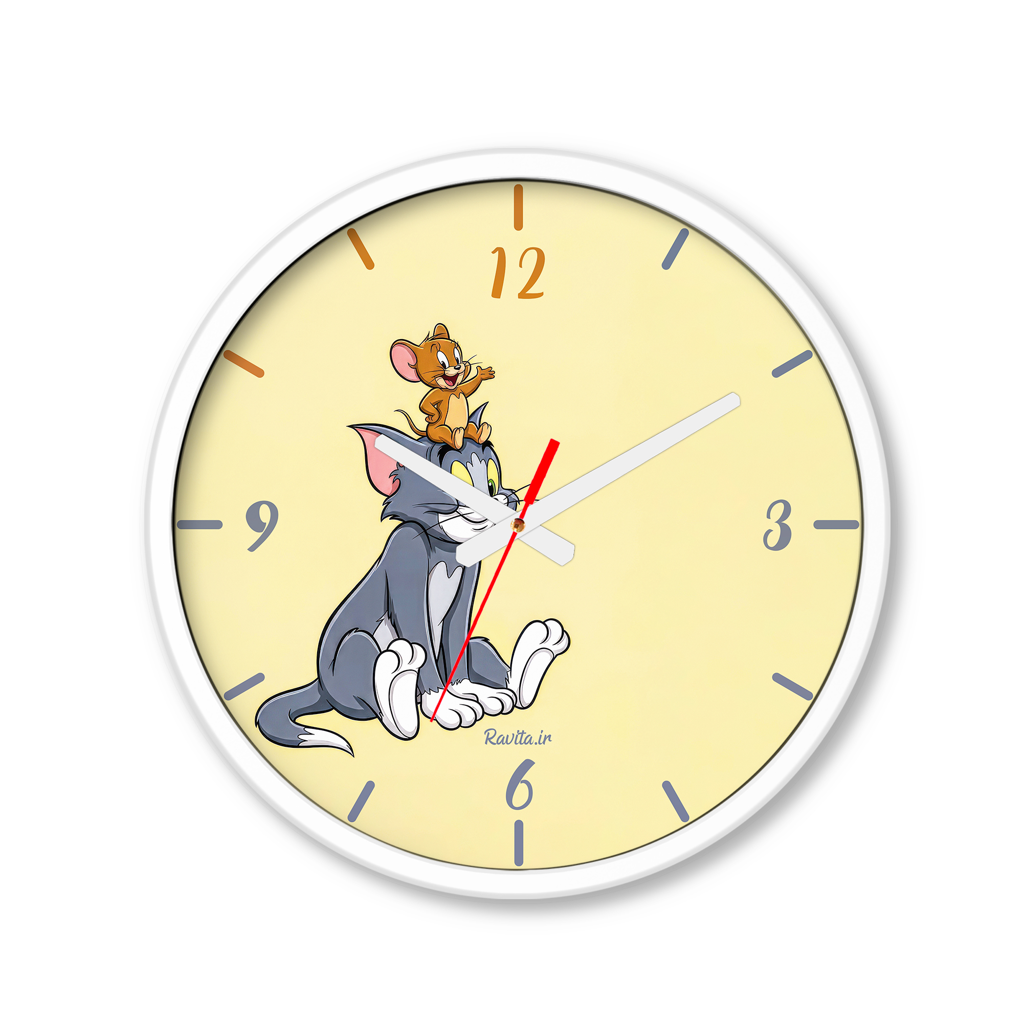 ساعت رومیزی دیواری راویتا طرح تام و جری - Tom & Jerry کد 3952 ساعت رومیزی دیواری راویتا طرح تام و جری - Tom & Jerry کد 3952