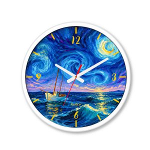 ساعت دیواری بزرگ راویتا طرح قایق زیر آسمان شب پرستاره - Boat Under the Starry Night کد 3958 ساعت دیواری بزرگ راویتا طرح قایق زیر آسمان شب پرستاره - Boat Under the Starry Night کد 3958