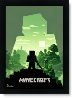 تابلو تکی راویتا طرح ماینکرفت استیو و کریپر- Minecraft Steve & Creeper کد 3916