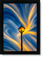 تابلو تکی راویتا طرح چراغ شب پرستاره ونگوک – Van Gogh Starry Night Lamp کد 3942