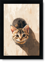 تابلو تکی راویتا طرح بچه‌گربه کنجکاو – Curious Kitten کد 3945