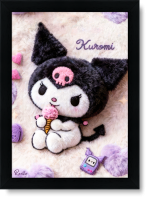 تابلو تکی راویتا طرح کرومی با بستنی – Kuromi with Ice Cream کد 3954