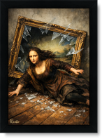 تابلو تکی راویتا طرح مونالیزا در قاب شکسته – Mona Lisa in a Broken Frame کد 3956