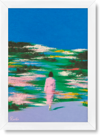تابلو تکی راویتا طرح دختر تنها در دشت رنگی – Lonely Girl in the Colorful Field کد 3965