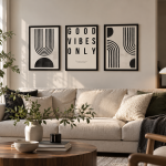 ست 3 تکه تابلو دکوراتیو فقط حس خوب Good Vibes Only | طرح T-510 ست 3 تکه تابلو دکوراتیو فقط حس خوب Good Vibes Only | طرح T-510