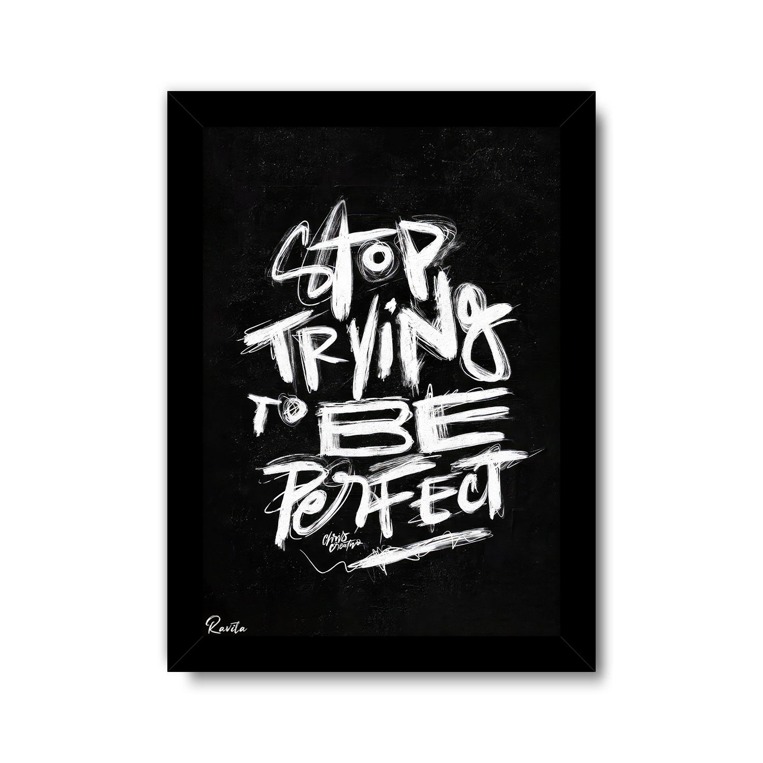 تابلو تکی راویتا طرح دست از کامل بودن بردار - Stop Trying to Be Perfect کد 3984 تابلو تکی راویتا طرح دست از کامل بودن بردار - Stop Trying to Be Perfect کد 3984