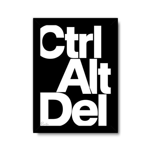 تابلو تکی راویتا طرح کنترل، آلت، دیلیت - Ctrl Alt Del کد 4001