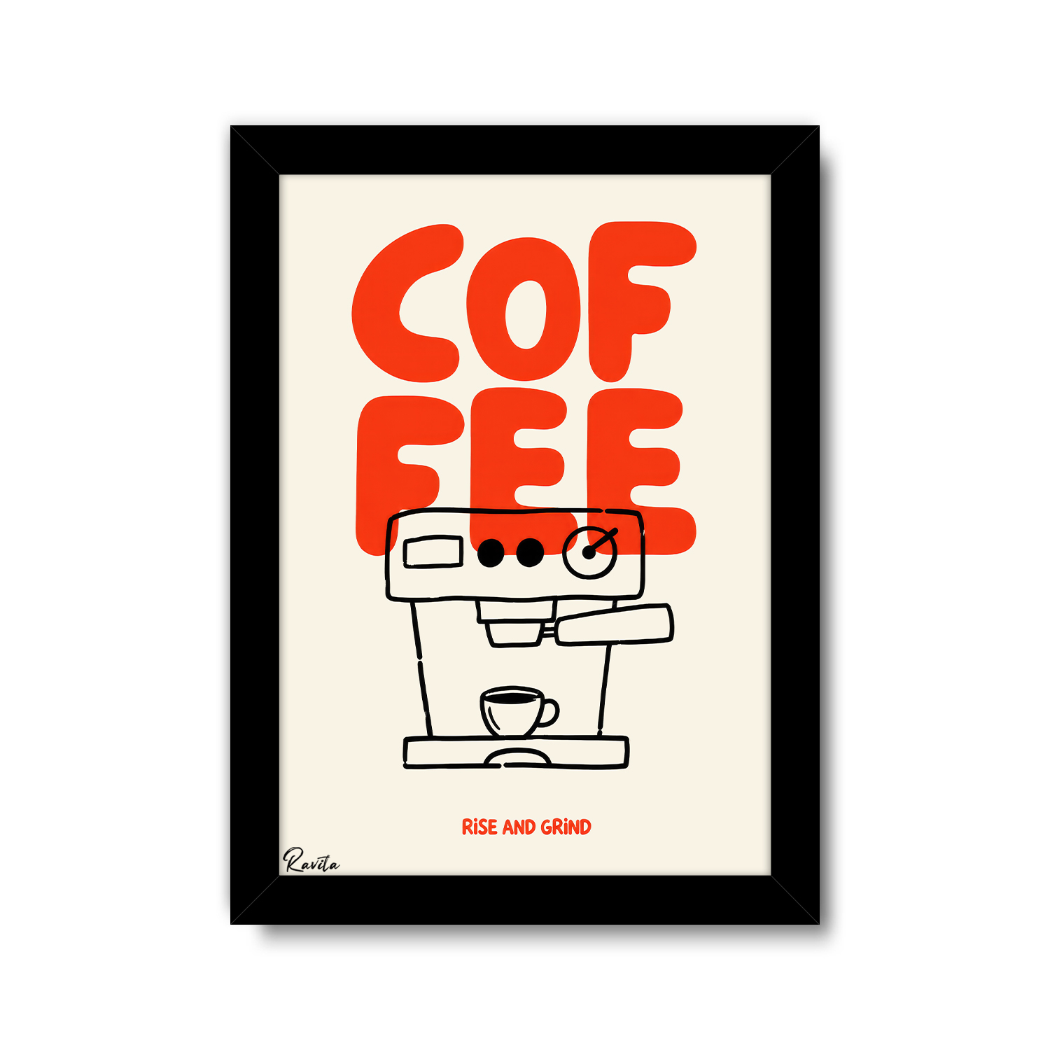 تابلو تکی راویتا طرح با قهوه بیدار شو و شروع کن - Coffee Rise and Grind کد 4006 تابلو تکی راویتا طرح با قهوه بیدار شو و شروع کن - Coffee Rise and Grind کد 4006