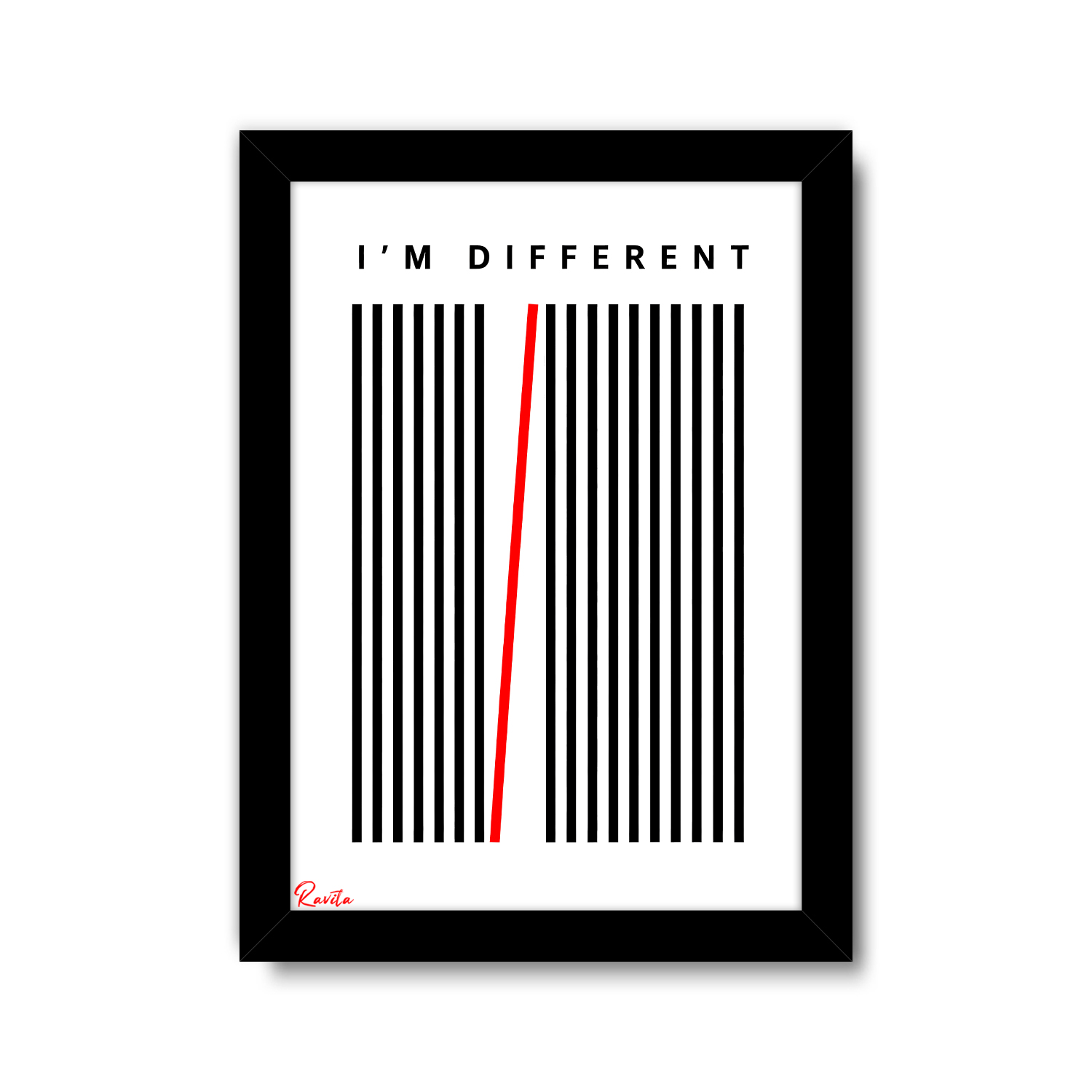 تابلو تکی راویتا طرح من متفاوتام - I’m Different کد 4007 تابلو تکی راویتا طرح من متفاوتام - I’m Different کد 4007