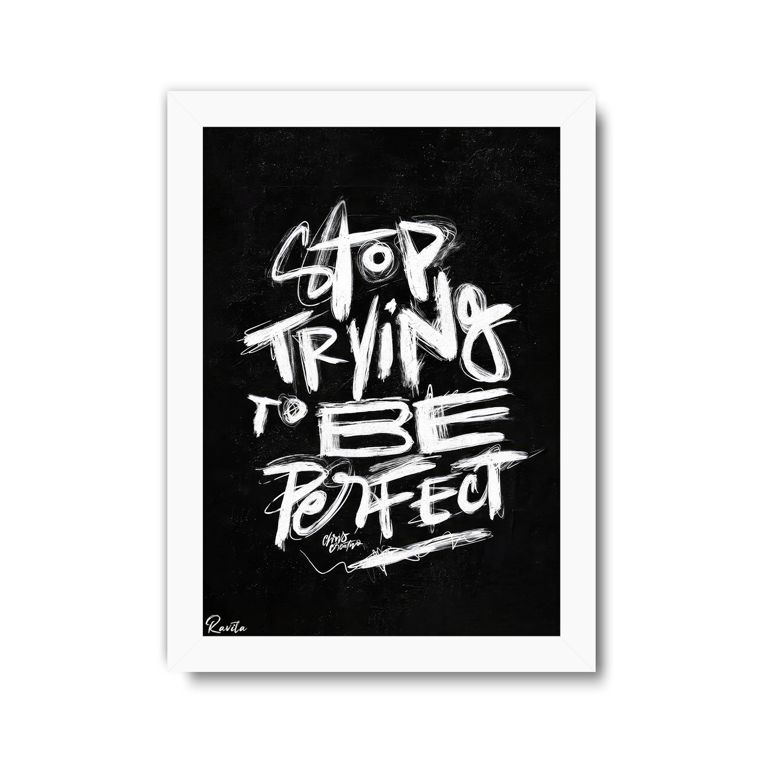 تابلو تکی راویتا طرح دست از کامل بودن بردار - Stop Trying to Be Perfect کد 3984 تابلو تکی راویتا طرح دست از کامل بودن بردار - Stop Trying to Be Perfect کد 3984