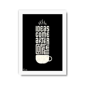 ساعت رومیزی دیواری راویتا طرح ایده‌ها بعد از قهوه می‌آیند - Ideas Come After Coffee کد 3990