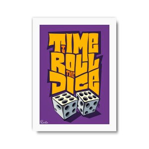 ساعت رومیزی دیواری راویتا طرح وقتشه تاس بریزی - Time to Roll the Dice کد 3998