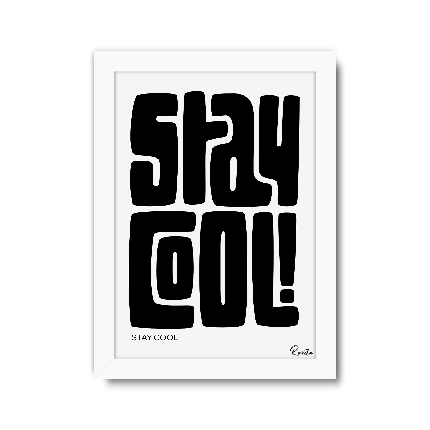 تابلو تکی راویتا طرح خونسرد باش - Stay Cool کد 3999 تابلو تکی راویتا طرح خونسرد باش - Stay Cool کد 3999