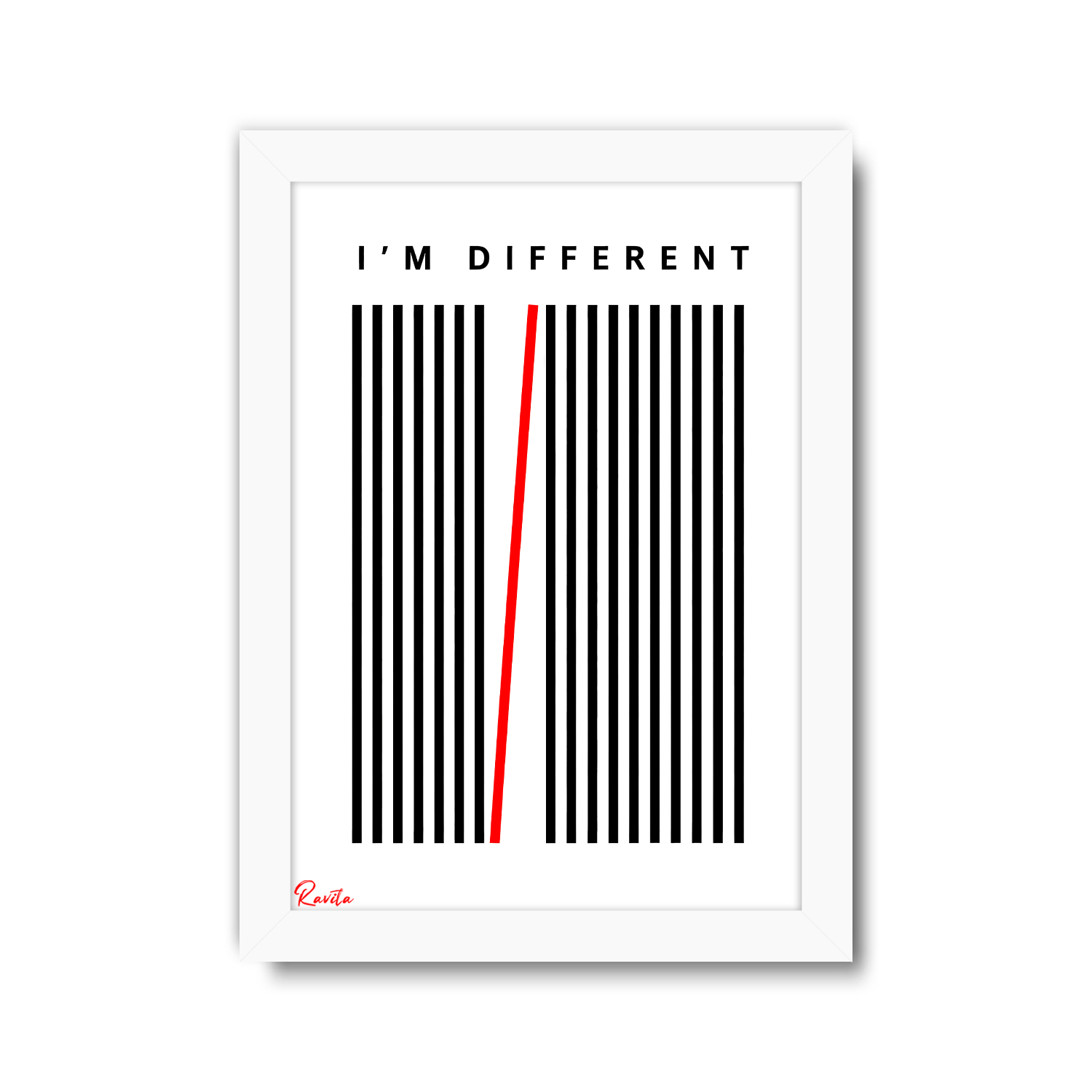 تابلو تکی راویتا طرح من متفاوتام - I’m Different کد 4007 تابلو تکی راویتا طرح من متفاوتام - I’m Different کد 4007