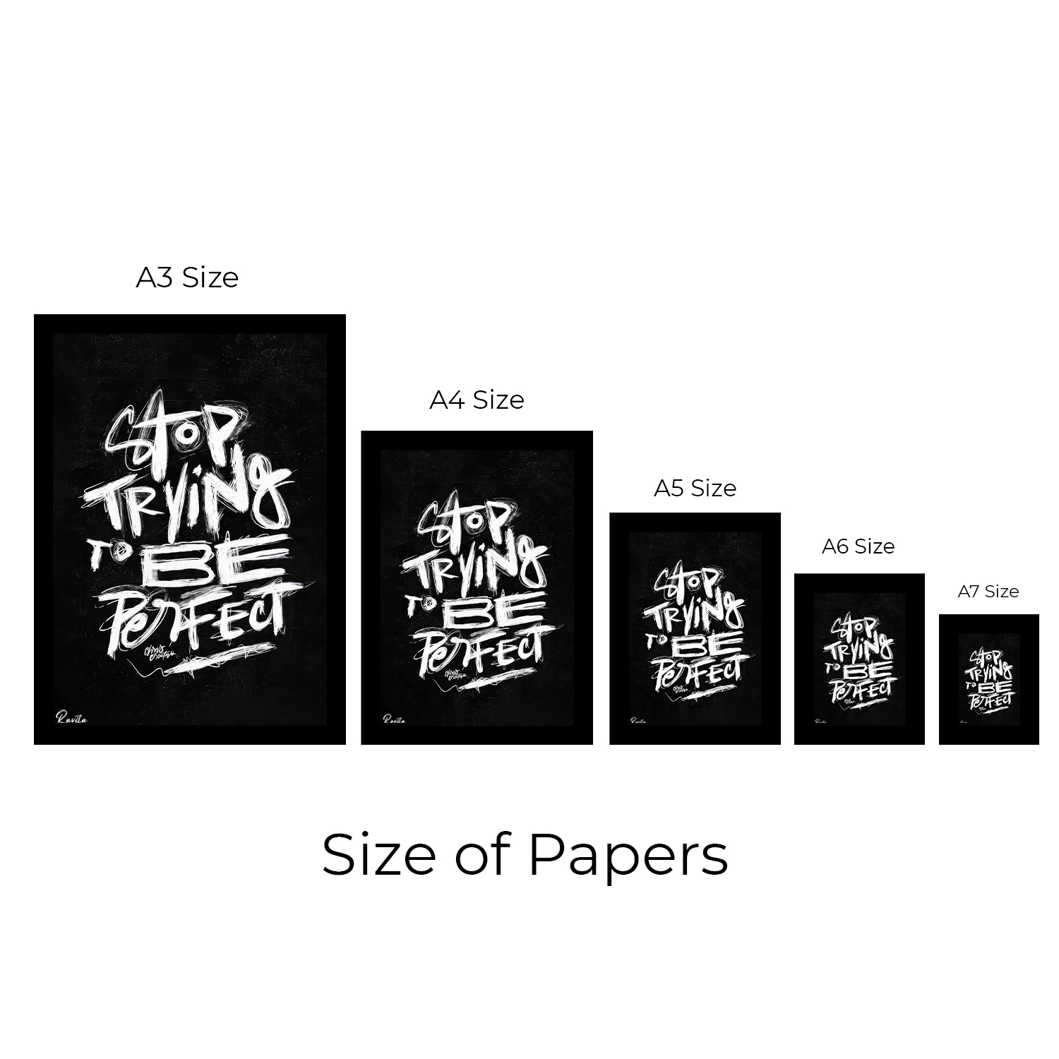 تابلو تکی راویتا طرح دست از کامل بودن بردار - Stop Trying to Be Perfect کد 3984 تابلو تکی راویتا طرح دست از کامل بودن بردار - Stop Trying to Be Perfect کد 3984