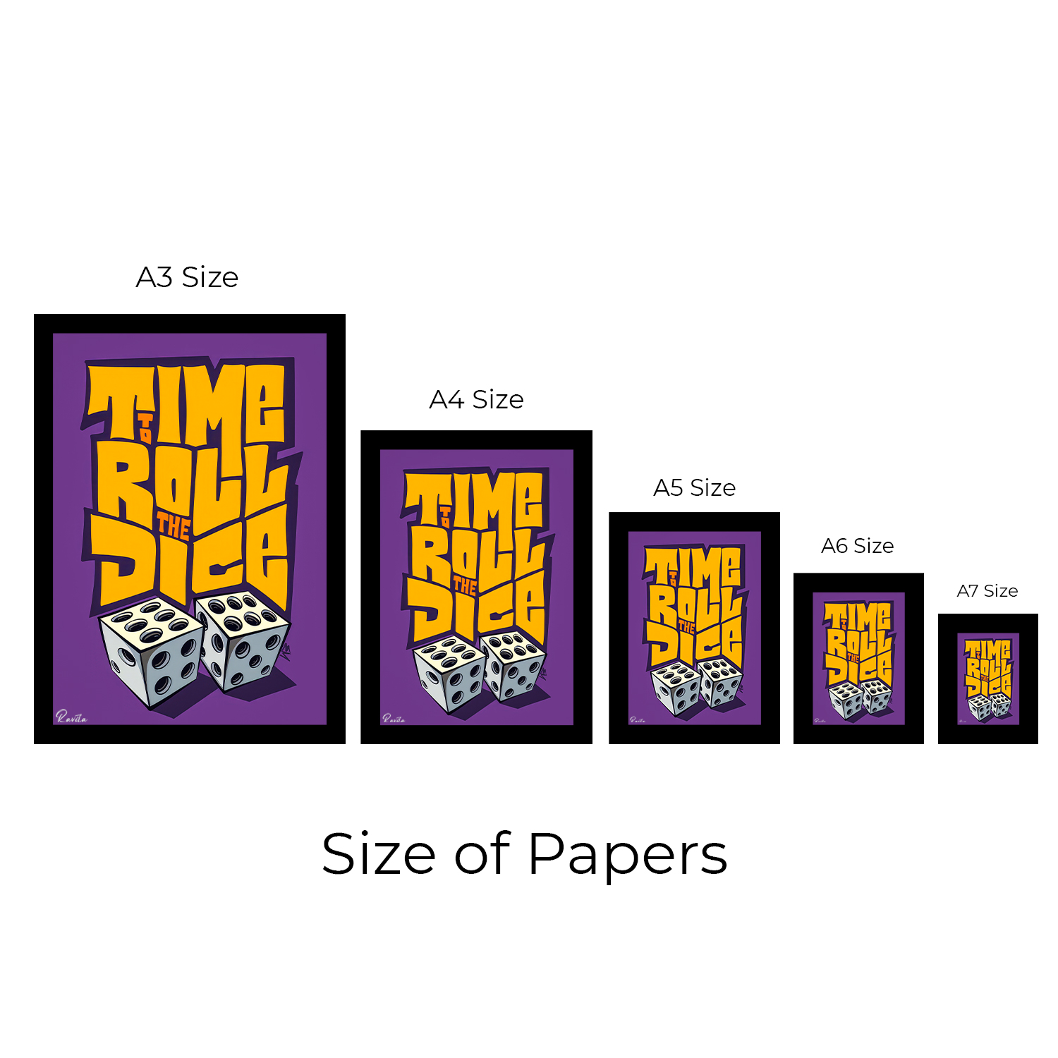 تابلو تکی راویتا طرح وقتشه تاس بریزی - Time to Roll the Dice کد 3998 تابلو تکی راویتا طرح وقتشه تاس بریزی - Time to Roll the Dice کد 3998