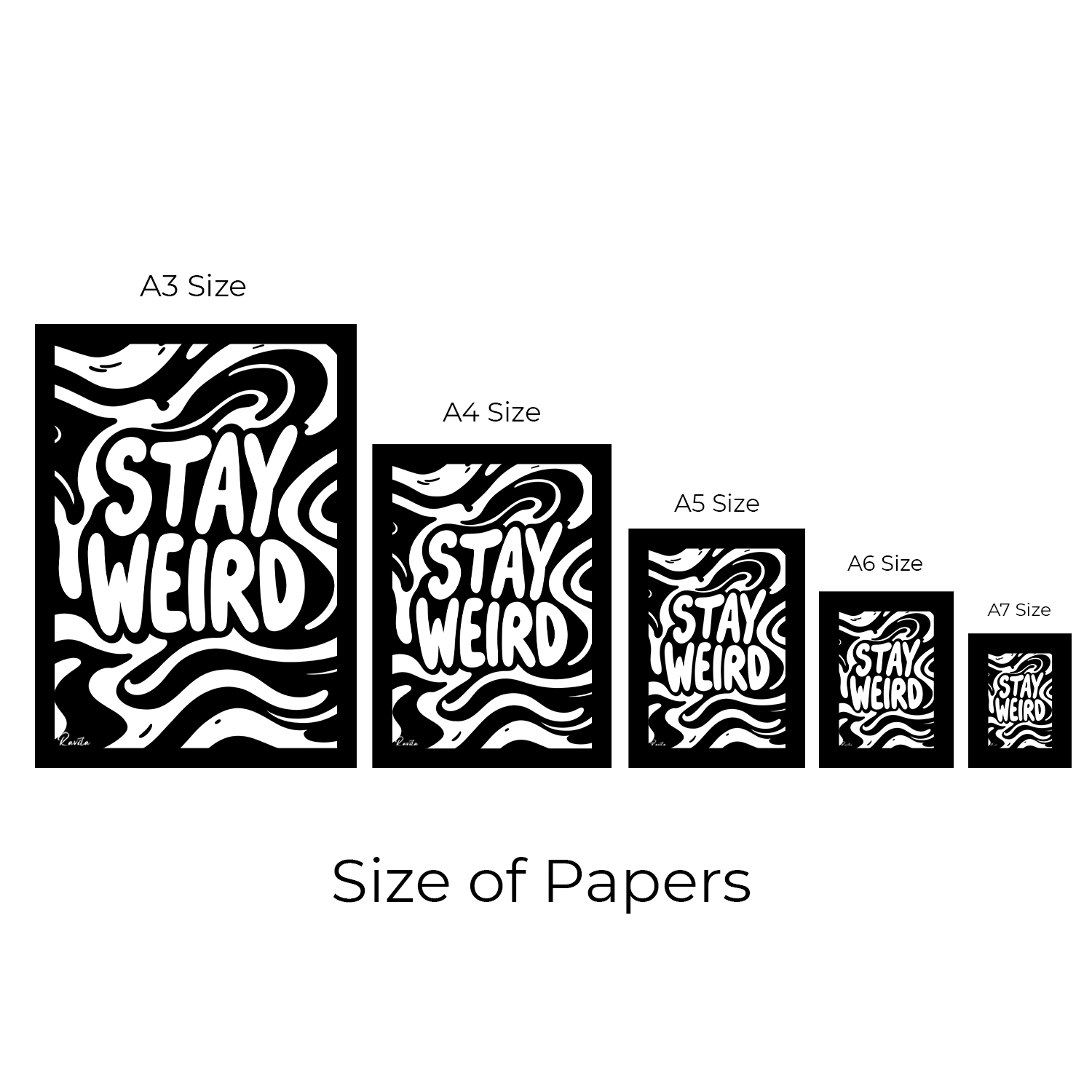 تابلو تکی راویتا طرح متفاوت بمون - Stay Weird کد 4012 تابلو تکی راویتا طرح متفاوت بمون - Stay Weird کد 4012
