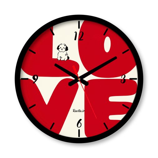 ساعت دیواری بزرگ راویتا طرح عشق - Love کد 3985
