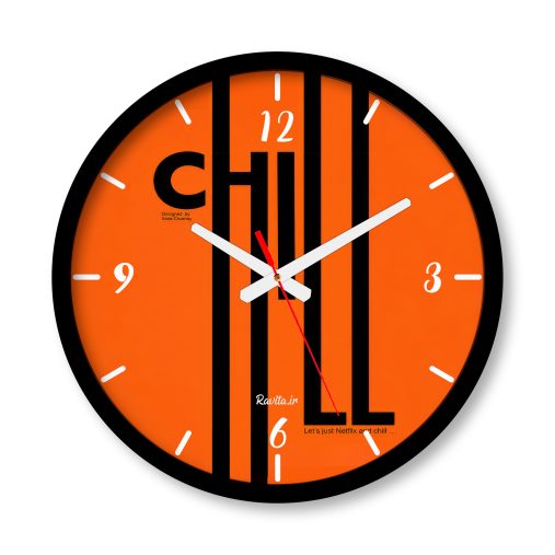 ساعت دیواری بزرگ راویتا طرح نتفلیکس و استراحت - Netflix & Chill کد 3993