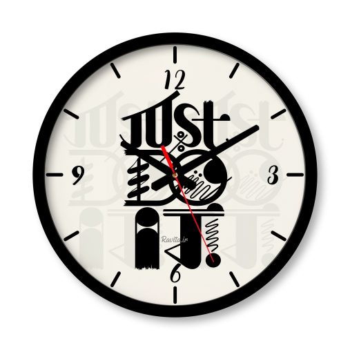 ساعت دیواری بزرگ راویتا طرح فقط انجامش بده - Just Do It کد 4003