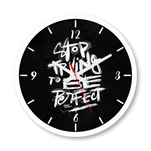 ساعت دیواری بزرگ راویتا طرح دست از کامل بودن بردار - Stop Trying to Be Perfect کد 3984