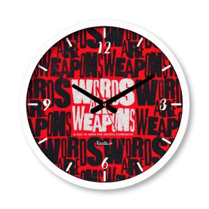 ساعت رومیزی دیواری راویتا طرح کلمات سلاح هستند - Words Are Weapons کد 3997