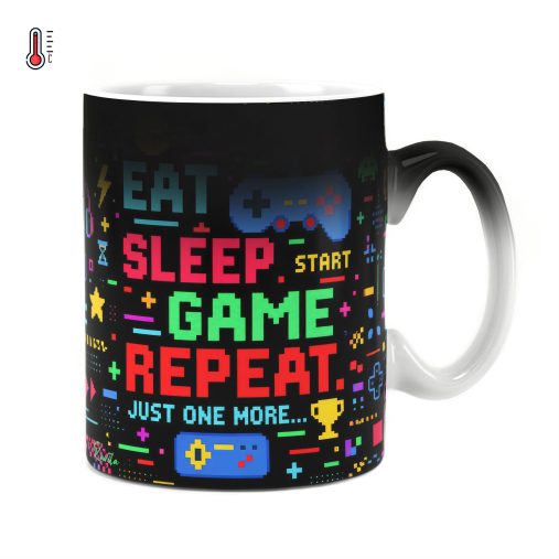 ماگ حرارتی راویتا طرح بخور، بخواب، بازی کن، تکرار کن - Eat Sleep Game Repeat کد 3995