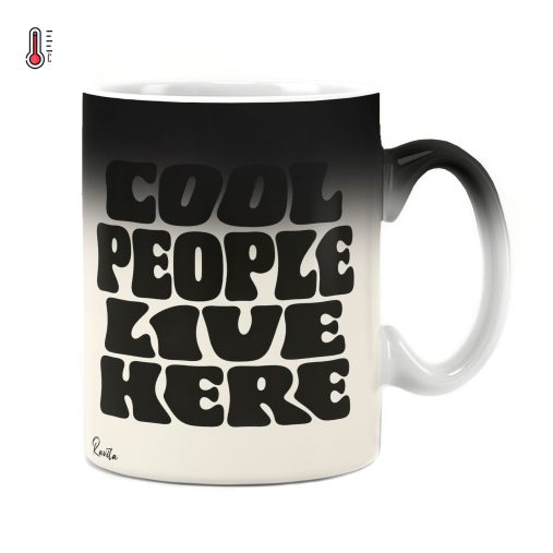 ماگ حرارتی راویتا طرح آدم‌های باحال اینجا زندگی می‌کنن - Cool People Live Here کد 4005